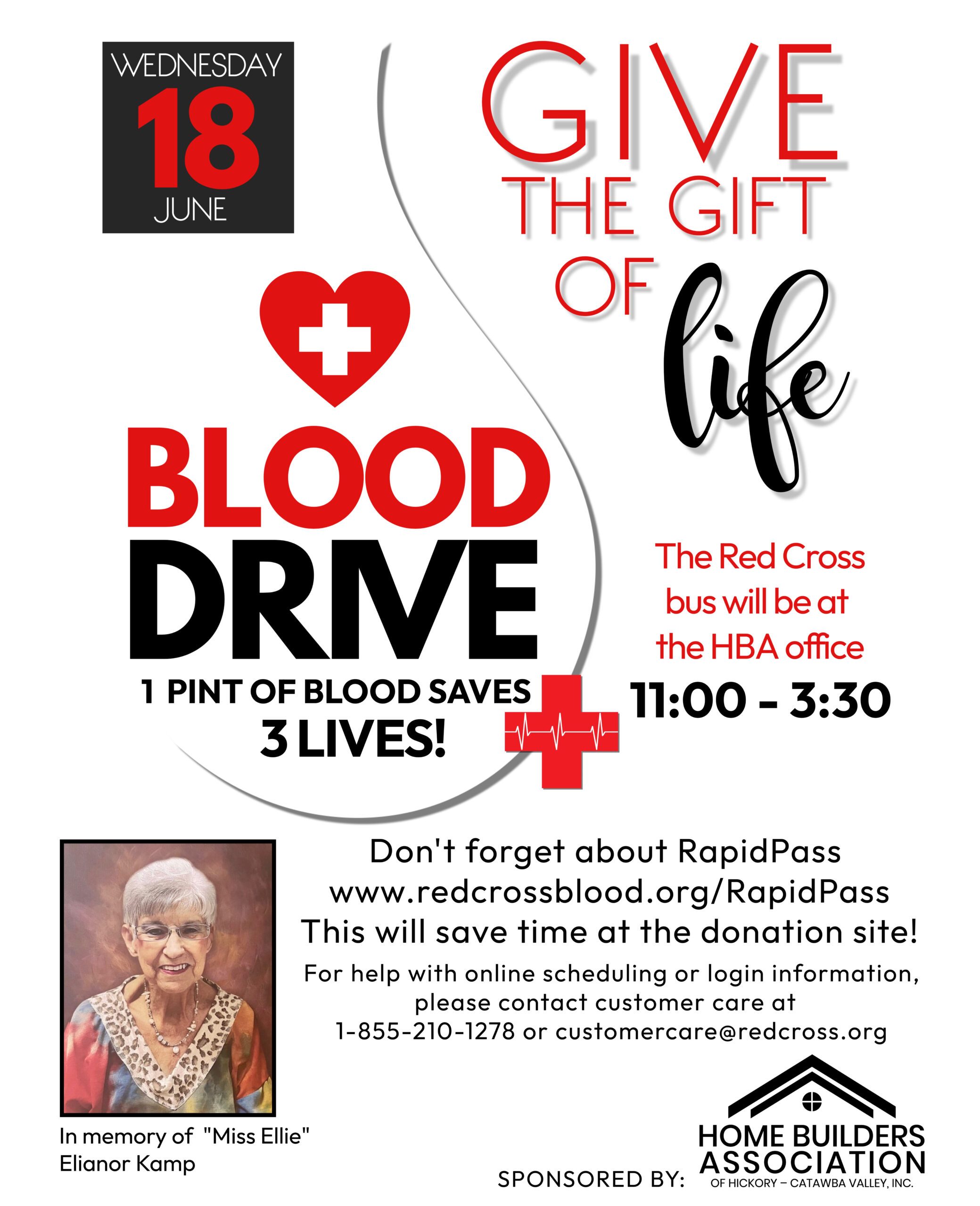 Blood Drive flyer June 2025