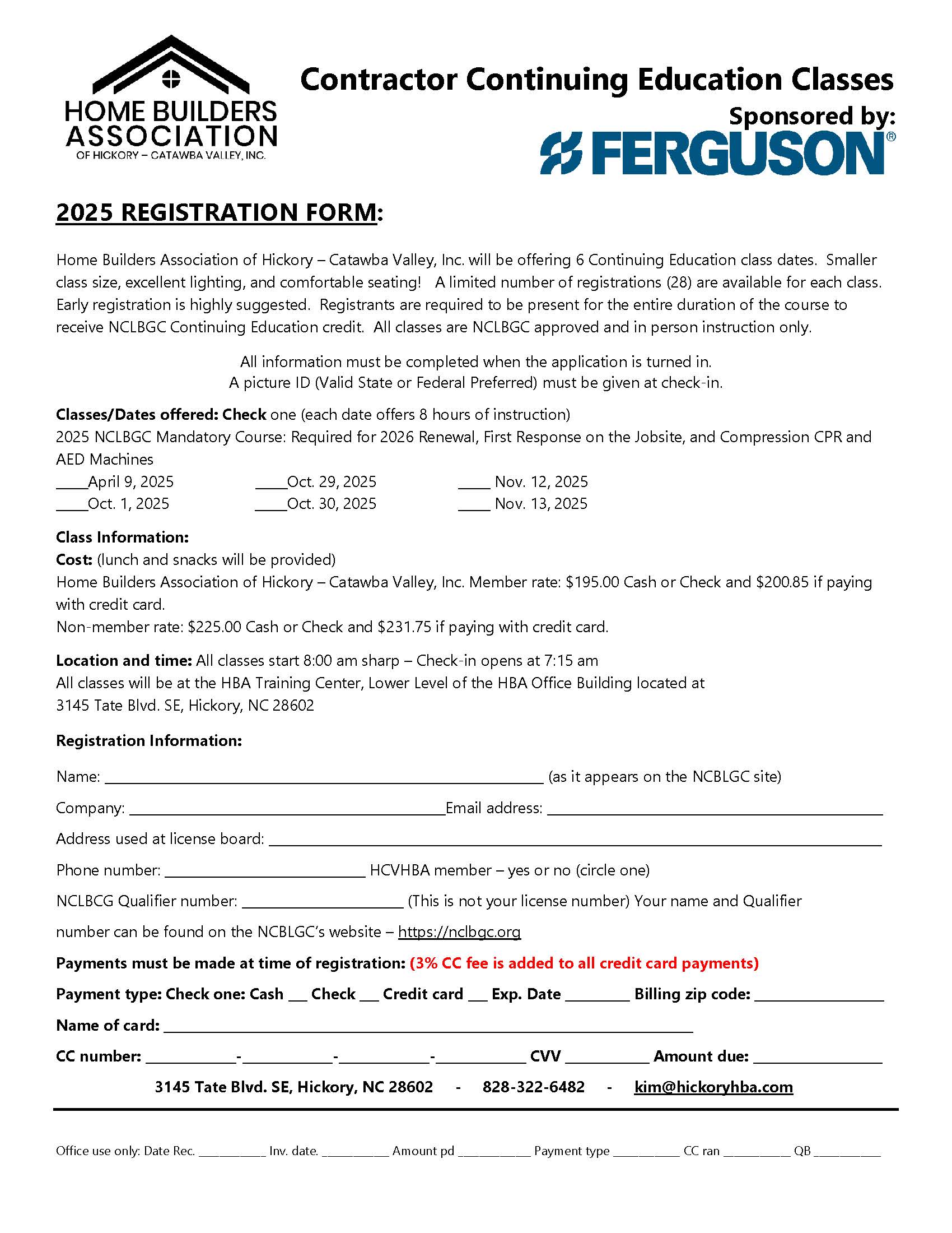 Continuing Education registration 2025 03052025