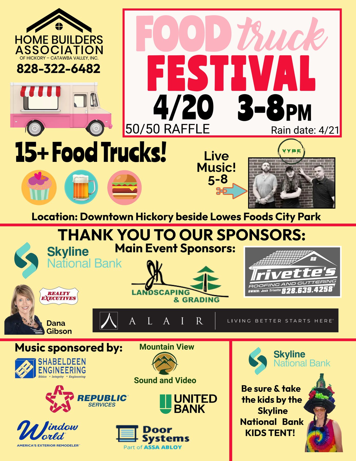 Spring Food truck festival flyer 2024