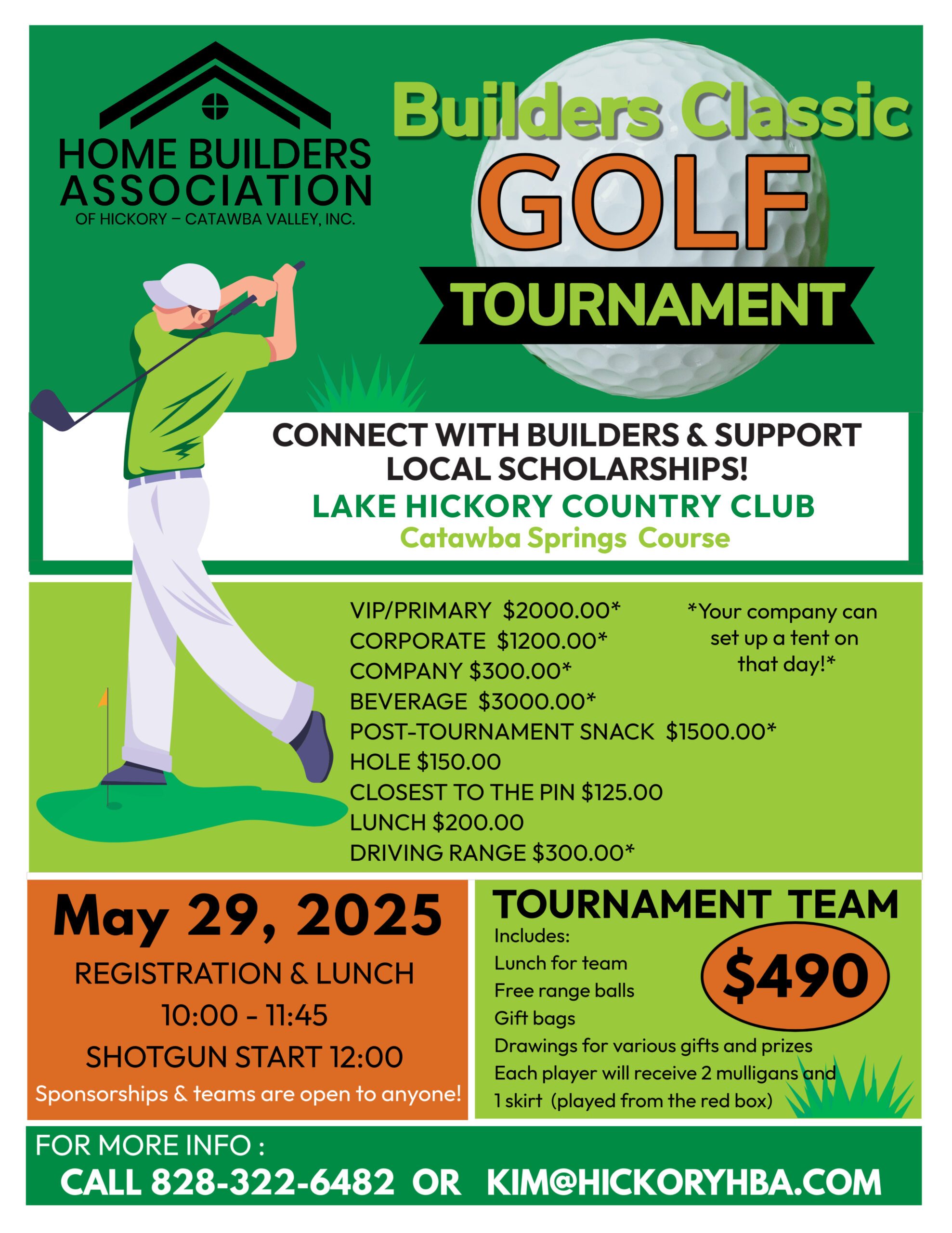Spring Golf Tournament Flyer updated 04102025